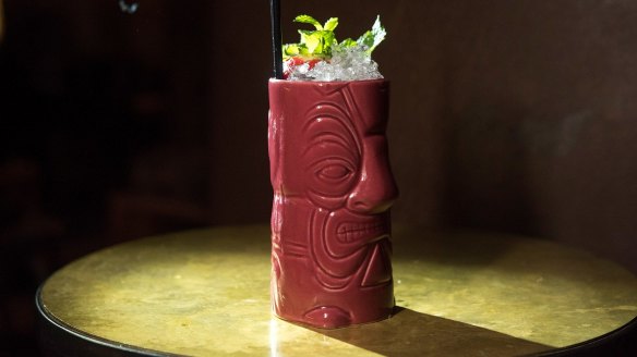 Tiki time: the bar's  Bearded Lady cocktail.