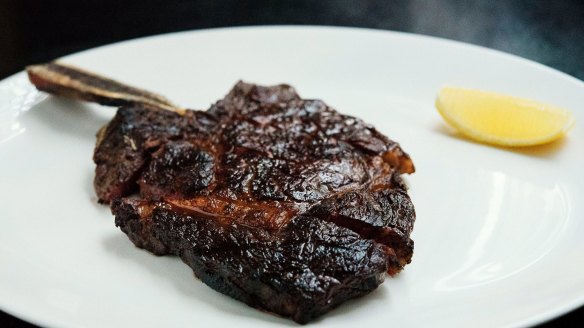 Have a cow: Rib-eye steak on the bone at Rockpool Bar & Grill.