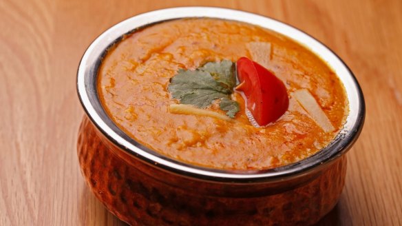 The namesake dal tadka (lentil dhal).