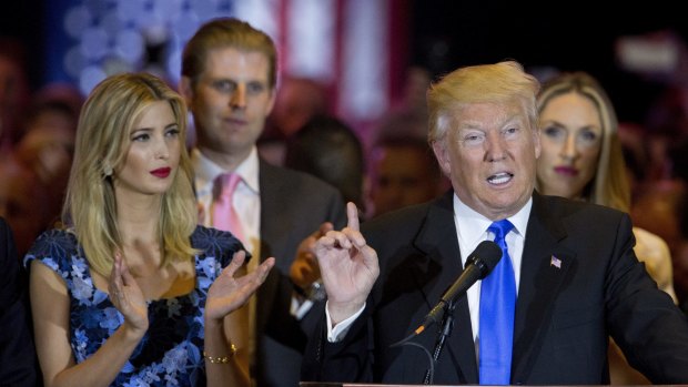 "Not a groper": Ivanka Trump (left) defends her dad Donald Trump.