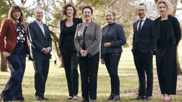 The council of the City of Sydney independent candidates, pictured with lord mayor Clover Moore.