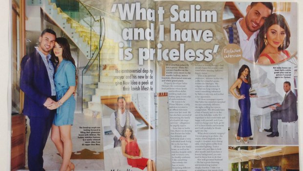 Salim Mehajer and wife Aysha as they appear in the October 19 edition of <i>New Idea</i>.