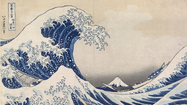 Detail from Hokusai's <i>The great wave off Kanagawa</i>.