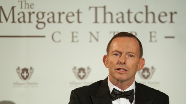 Tony Abbott's speech to the US lobby group follows a speech to British conservatives in October.