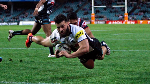 Flying: Josh Mansour will make his Test debut against New Zealand on Saturday night.