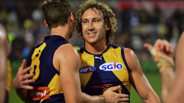 Matt Priddis was all smiles last week but faces a battle to get up for a clash with Richmond.
