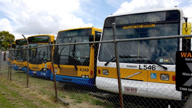 Buses at the Brisbane City Council Virginia depot.