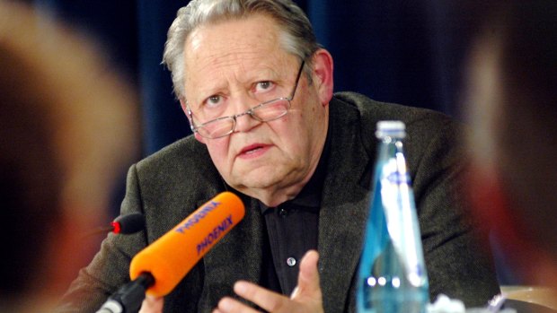 Guenter Schabowski in 2004. His cryptic announcement the communist country was opening its fortified border precipitated the fall of the Berlin Wall in 1989.