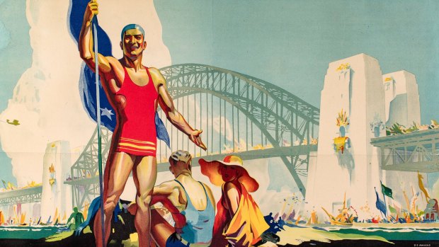 Douglas Annand and Arthur Whitmore poster for Sydney Harbour Bridge celebrations (detail), 1932. Courtesy of the artist's estate.