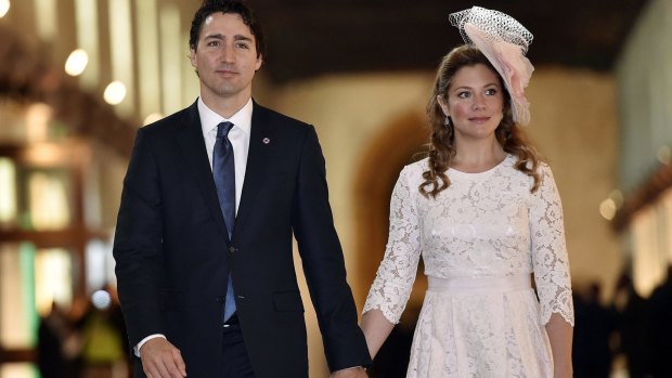 New Canadian Prime Minister Justin Trudeau and his wife Sophie Gregoire arrive for the opening ceremony of the Commonwealth Heads of Government Meeting.