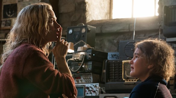 Emily Blunt and Millicent Simmonds in A Quiet Place.