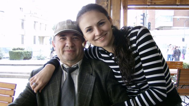 Cristina Cristea and her father Gheorghe in 2008.