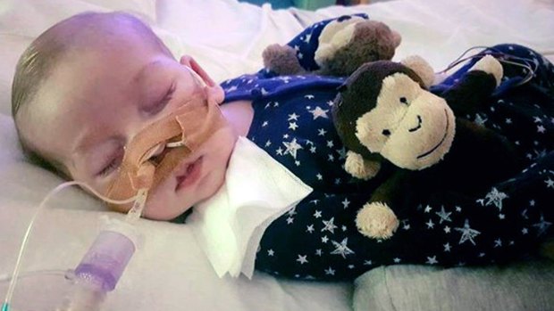 Charlie Gard, who is terminally-ill, at Great Ormond Street Hospital in London.