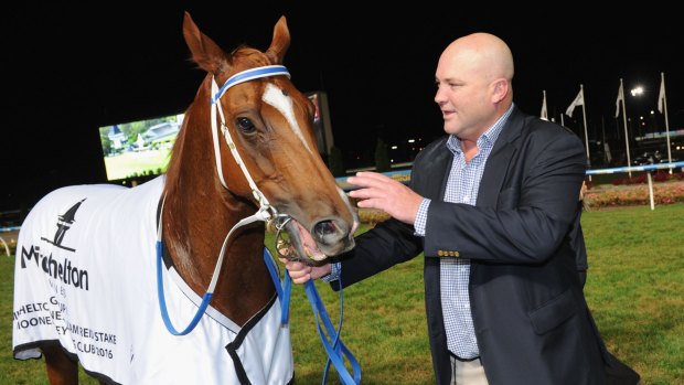 Moved on from Moody: Trainer Peter Moody poses with Flamberge after winning the William Reid Stakes.