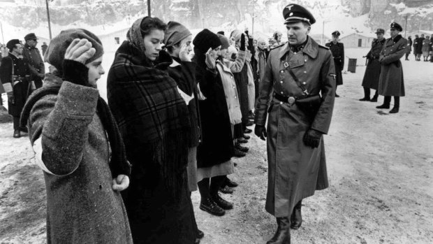 Ralph Fiennes, right, in <i>Schindler's List</i>. The score by John Williams came in at number two.