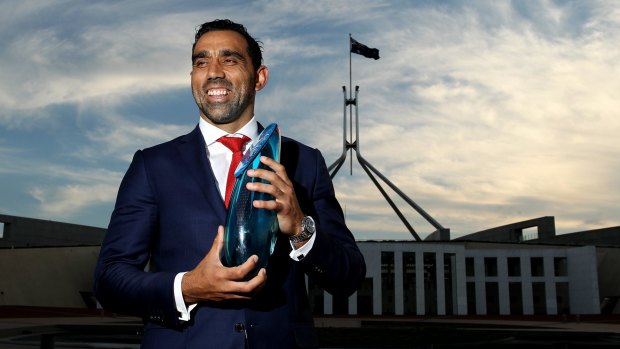 Adam Goodes on January 25, 2014, after being named Australian of the Year.