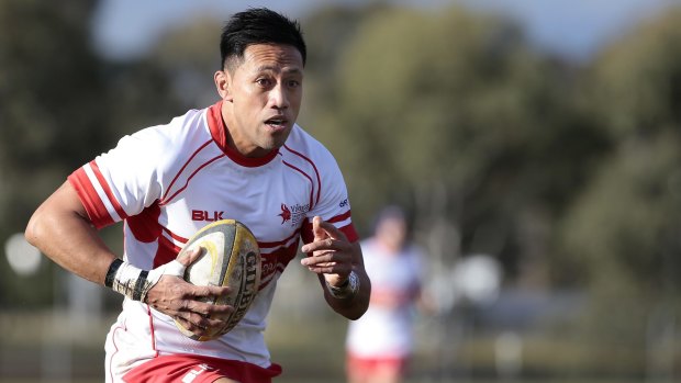 Christian Lealiifano playing for the Tuggeranong Vikings in the John I Dent Cup in July.