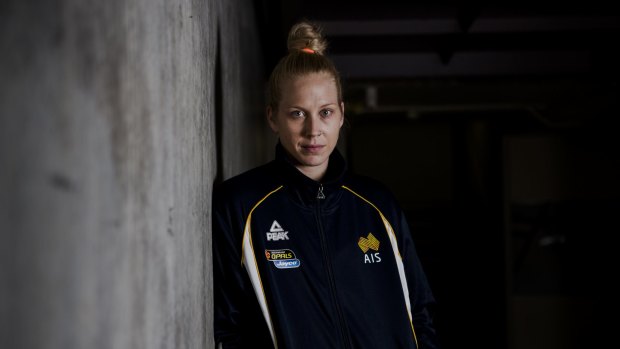 Abby Bishop is racing the clock to be fit for the Olympics after scans found 24 centimetres of blood clots in her arm.