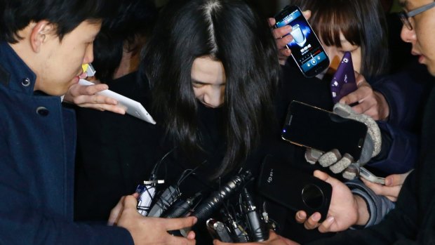 Cho Hyun-ah, also known as Heather Cho, leaves court in December.