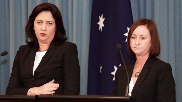 Premier Annastacia Palaszczuk and Attorney-General Yvette D'Ath announce legislation that removes the statute of limitations for victims of child sex abuse in institutions.
