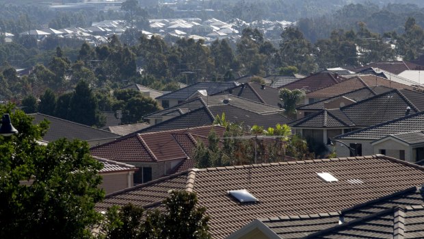 Housing in the Rouse Hill area of Sydney, where prices  continue to increase.