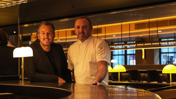 The Point Group chief executive Brett Robinson (left) and chef Joel Bickford.