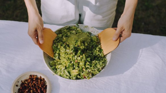 The smoky, salty nuts finish off this salad beautifully with some welcome crunch. 