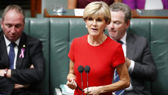 Foreign Minister Julie Bishop.