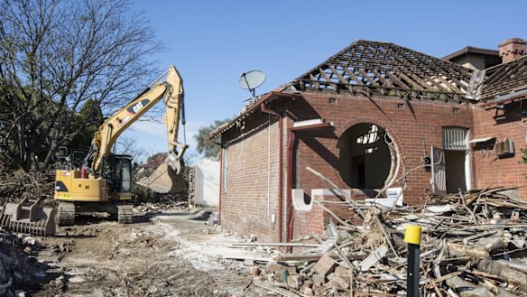 A Federation is demolished this month to make way for WestConnex.