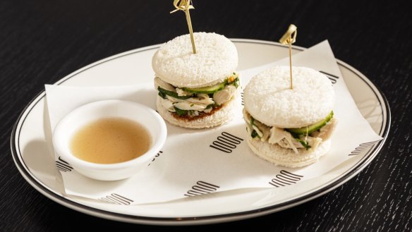 Go-to dish: Hainanese chicken club sandwiches with dipping sauce are an instant hit.