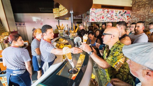 Gelato Messina in Collingwood attracts a crowd.