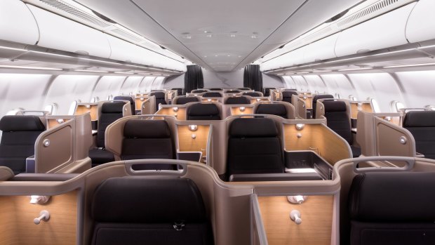 The Qantas A330-200 has 28 business seats.
