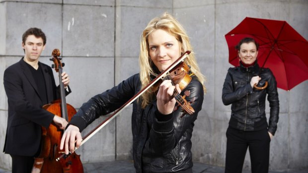 Trio Dali's cellist Christian-Pierre la Marca, violinist Vineta Sareika and pianist Amandine Savary.