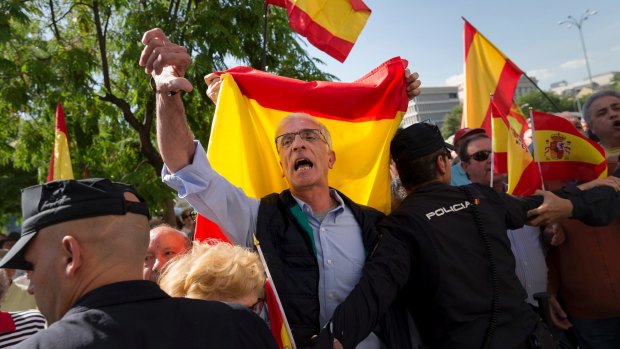 A protest against Catalan independence in Madrid in May.