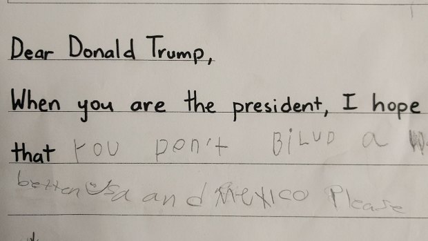 New York school children are encouraged to write down their feelings after Donald Trump's election to the US presidency.