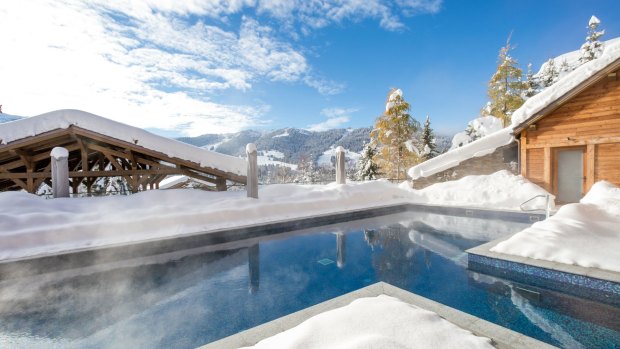 The spa at The Four Seasons Hotel Megeve, in the French Alps.