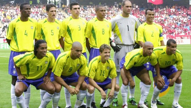 The great Brazilian team that won the 2002 World Cup. 