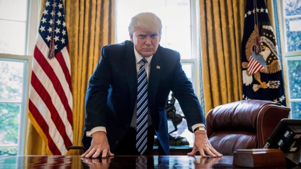 US President Donald Trump in the Oval Office. A significant group of voters who supported Barack Obama in 2012 ended up moving across to the Republican candidate in 2016.