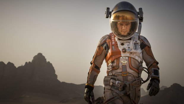 Matt Damon in <i>The Martian</i> directed by DGA nominee Ridley Scott.