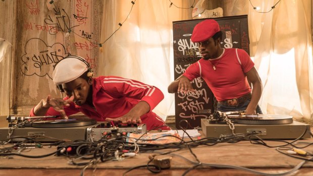 Bringing the hip-hop ... Mamoudou Athie (left) and Shameik Moore in <i>The Get Down</i>.