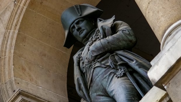 The statue of Napoleon at Les Invalides, Paris. His re-burial in Paris amounted to the preservation of holy relics.