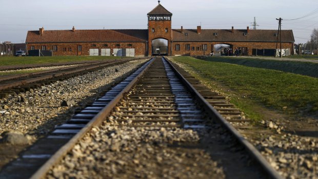 The former German Nazi extermination and concentration camp Auschwitz-Birkenau in Brzezinka, Poland. 