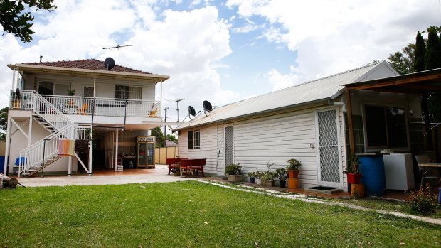 The granny flat at the rear of the house in Riverview Road, Fairfield.
