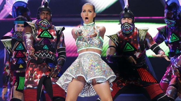 Roaring on Twitter: Katy Perry performs in Sydney on November 21.