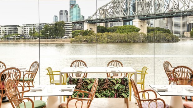 Riverside views from ARC Dining and Wine Bar at Howard Smith Wharves.