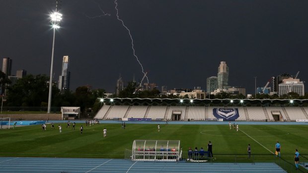 Lightning struck during a W-League match between Melbourne Victory and the Western Sydney Wanderers.