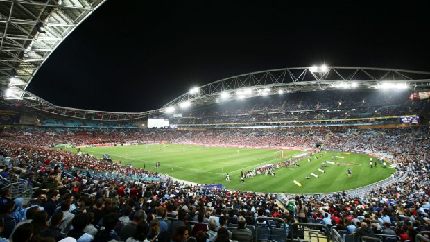 Crowded house: A crowd of 61,880 at ANZ Stadium was the record for a domestic football match in Australia.
