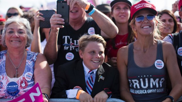 Supporters of Donald Trump at a campaign rally in Florida.