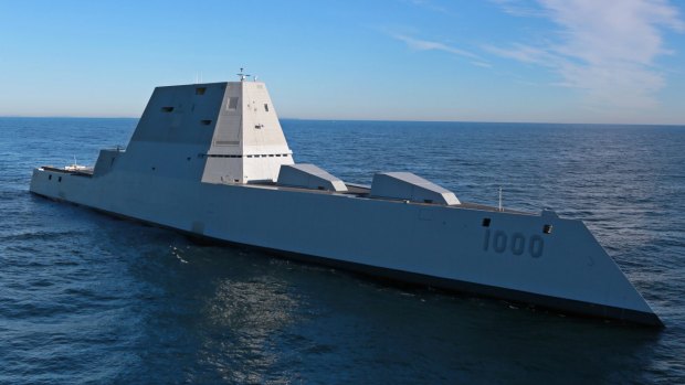 The US Navy's destroyer Zumwalt.