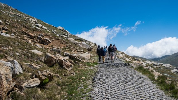 The track to Mount Kosciuszko's summit.